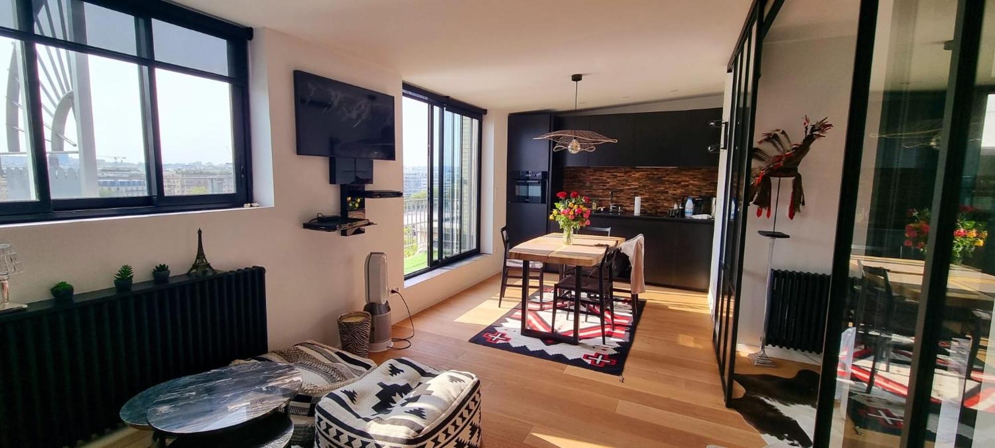 Appartement Vue Tour Eiffel Paris 16 Eme 外观 照片
